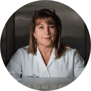 Close-up of a female Charles River Labs Lab Science professional